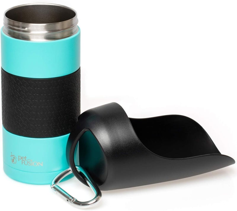 PetFusion Portable Dog Water Bottle & Dispenser (New-Large 22oz Dispenser) Insulated 2 Wall Stainless Steel- Optimal Cool Water Temp - Dog Travel Bottle - Image 4